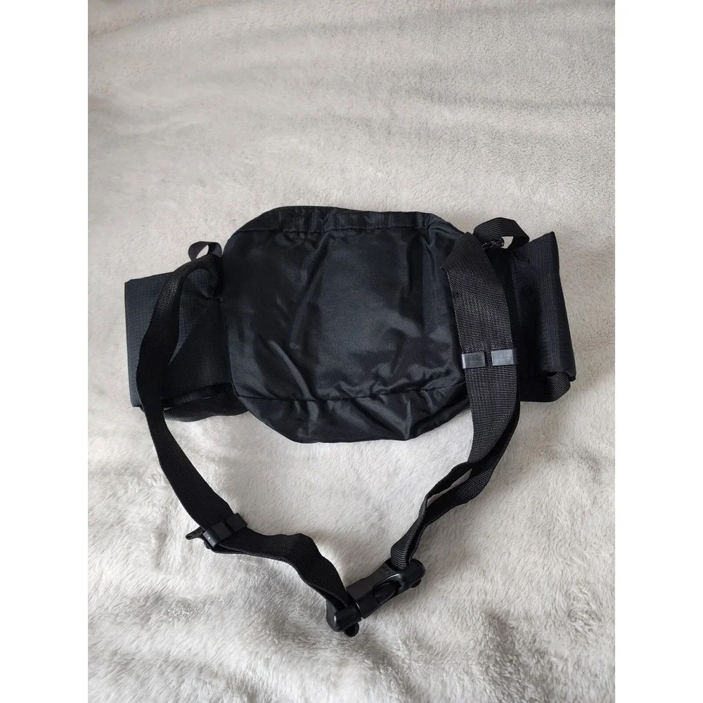 Vintage 90's Black Jansport Fanny Pack With 2 H2OBottle Pockets Adjustable Strap
